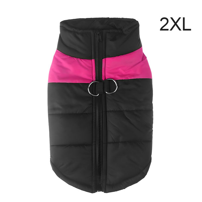 Warm Up Zip Up Padded Dog Jacket with Dual Ring Leash_12