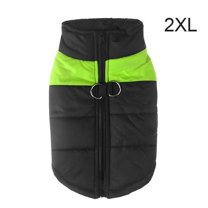 Warm Up Zip Up Padded Dog Jacket with Dual Ring Leash_13