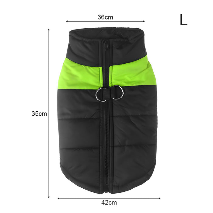 Warm Up Zip Up Padded Dog Jacket with Dual Ring Leash_39