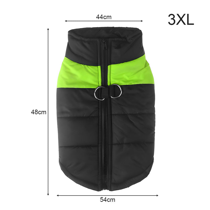 Warm Up Zip Up Padded Dog Jacket with Dual Ring Leash_42