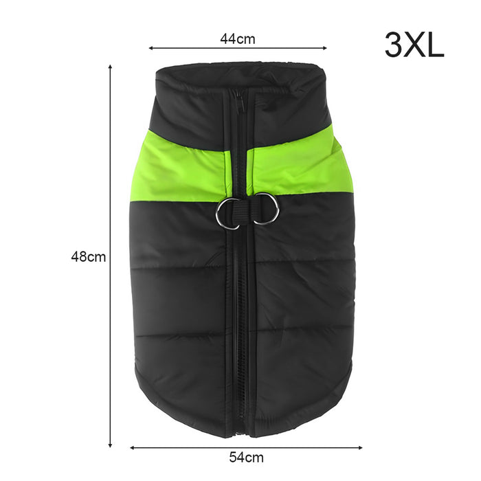 Warm Up Zip Up Padded Dog Jacket with Dual Ring Leash_42