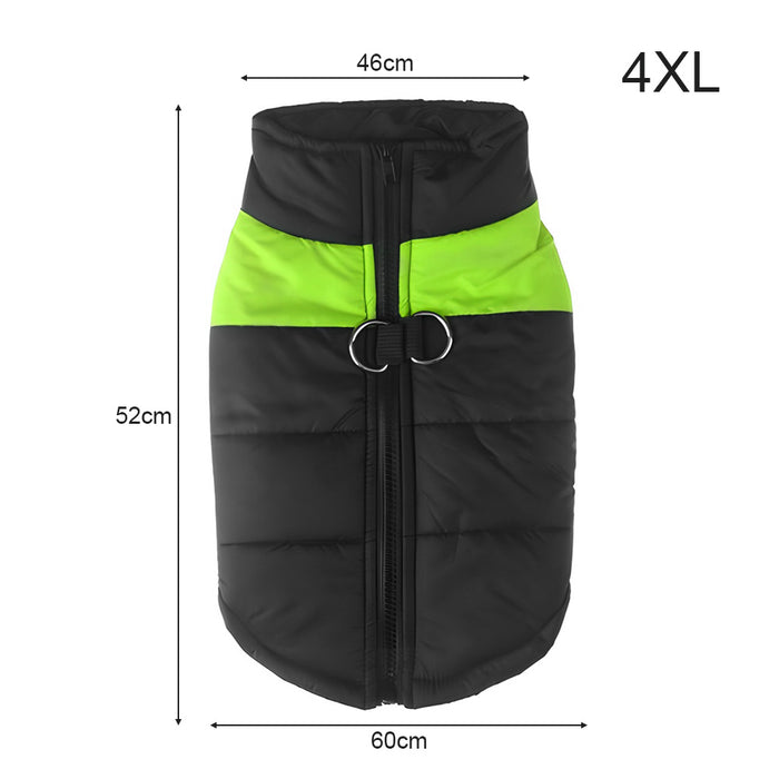 Warm Up Zip Up Padded Dog Jacket with Dual Ring Leash_43