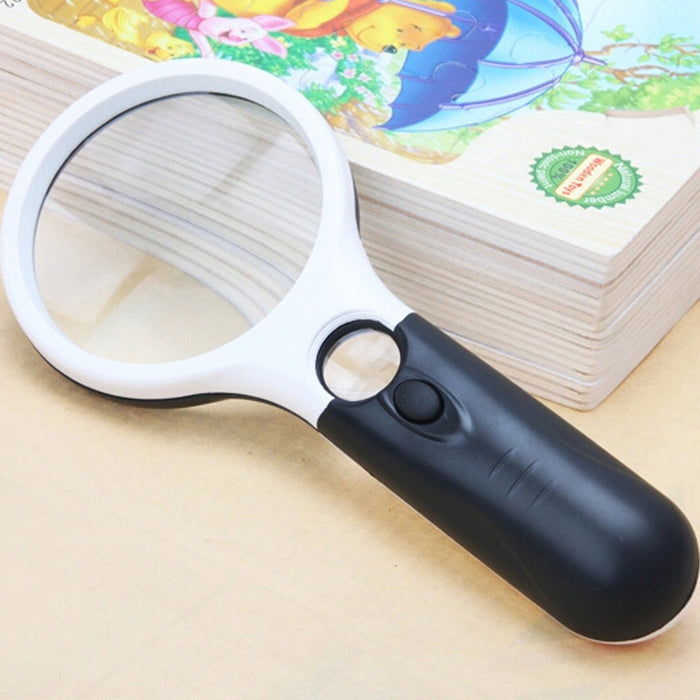 Dual Glasses Handheld Magnifying Glass with Light_6