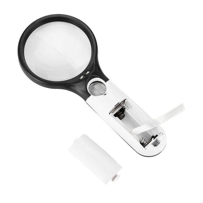 Dual Glasses Handheld Magnifying Glass with Light_4