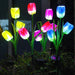 Solar Powered Tulip Flower Outdoor Garden Decoration_4