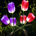 Solar Powered Tulip Flower Outdoor Garden Decoration_5