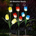 Solar Powered Tulip Flower Outdoor Garden Decoration_6