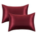 Imitation Satin Pillow Cases Set of 2 in Various Colors_3