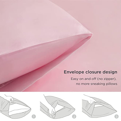 Imitation Satin Pillow Cases Set of 2 in Various Colors_7