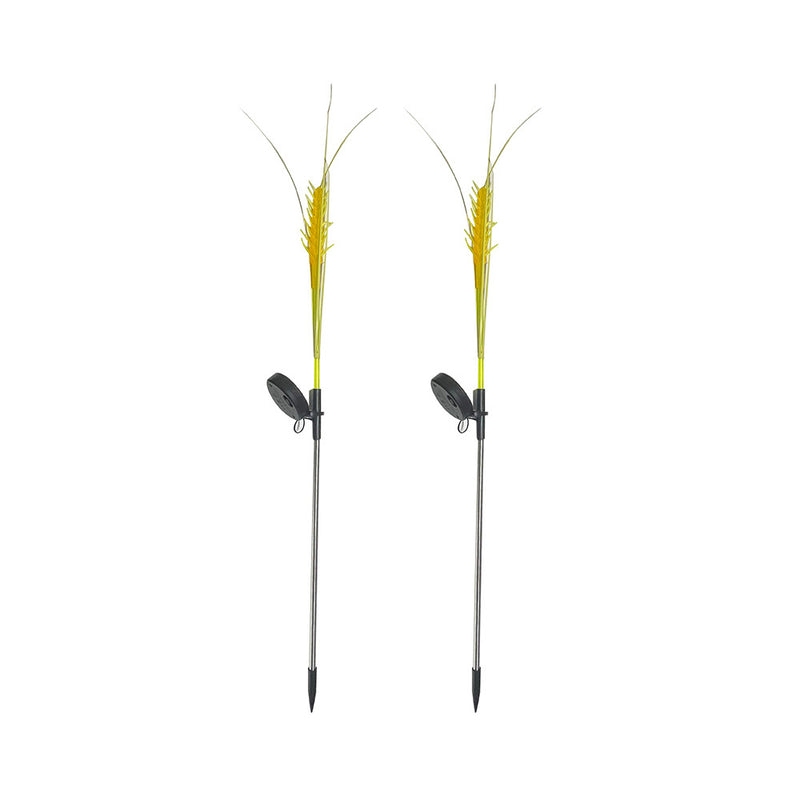 Solar Powered Outdoor Stake Straw Garden Lamp_5