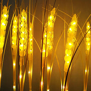 Solar Powered Outdoor Stake Straw Garden Lamp_0