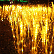 Solar Powered Outdoor Stake Straw Garden Lamp_8