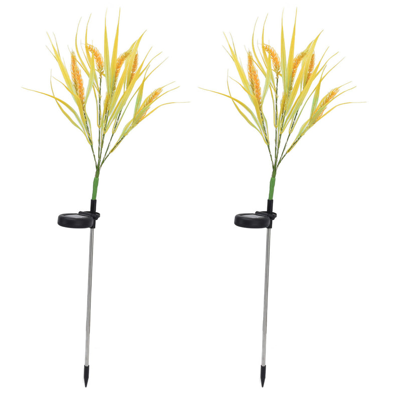 Solar Powered Outdoor Stake Straw Garden Lamp_1