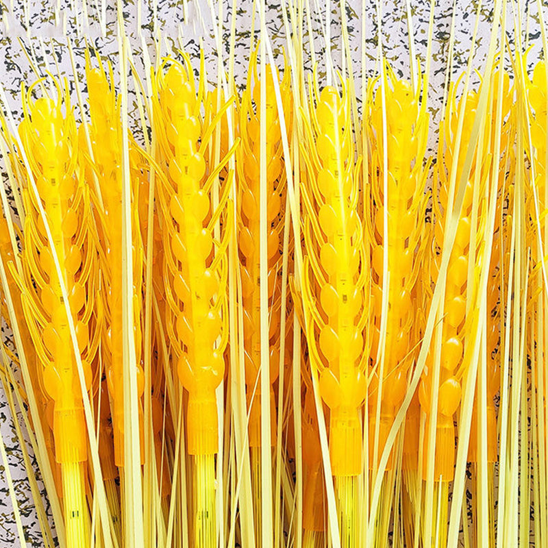 Solar Powered Outdoor Stake Straw Garden Lamp_3