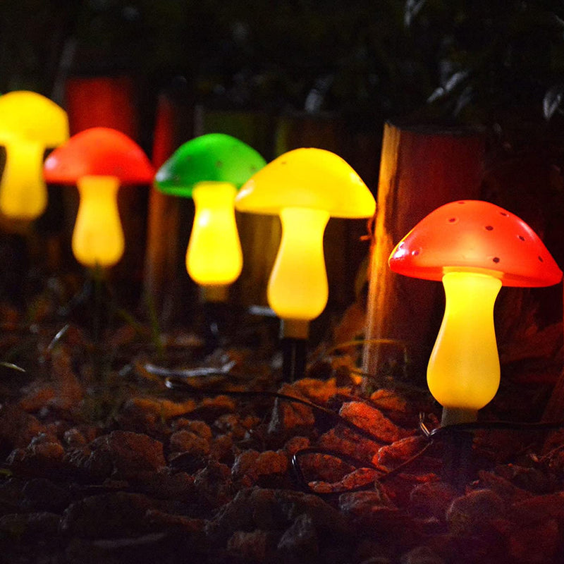Solar Powered Decorative Outdoor Garden Mushroom Lights_5