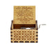 Hand Cranking Message Engraved Vintage Wooden Musical Box_7