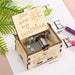 Hand Cranking Message Engraved Vintage Wooden Musical Box_4