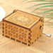 Hand Cranking Message Engraved Vintage Wooden Musical Box_5