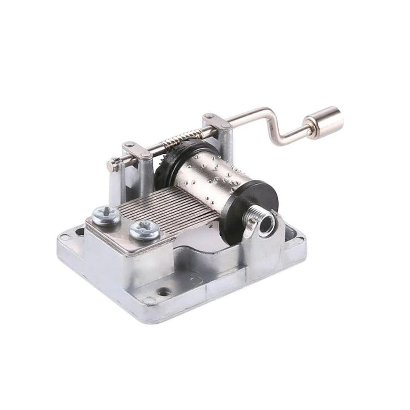 Hand Cranking Message Engraved Vintage Wooden Musical Box_13
