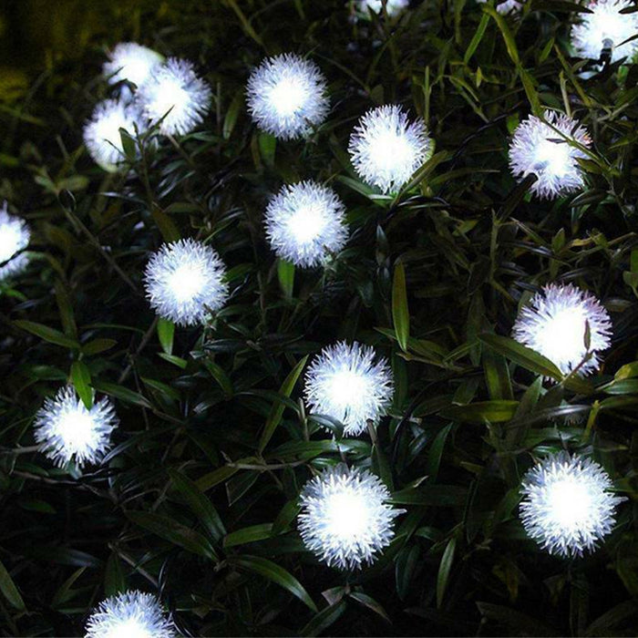 Solar Powered LED Dandelion Flower Pompom Lights_11