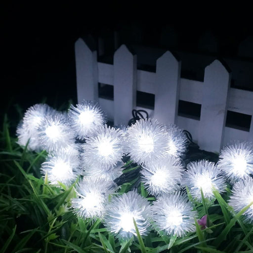 Solar Powered LED Dandelion Flower Pompom Lights_13