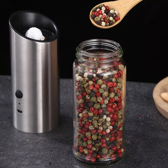 USB Rechargeable Salt and Pepper Spice Grinder Kitchen Tool_8
