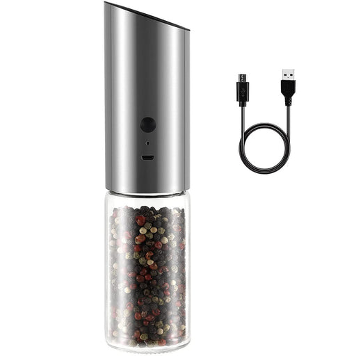 USB Rechargeable Salt and Pepper Spice Grinder Kitchen Tool_3
