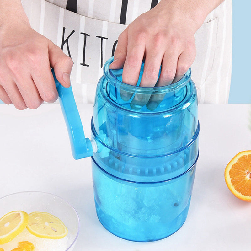 Portable Manual Hand Cranking Snow Cone Making Machine_7