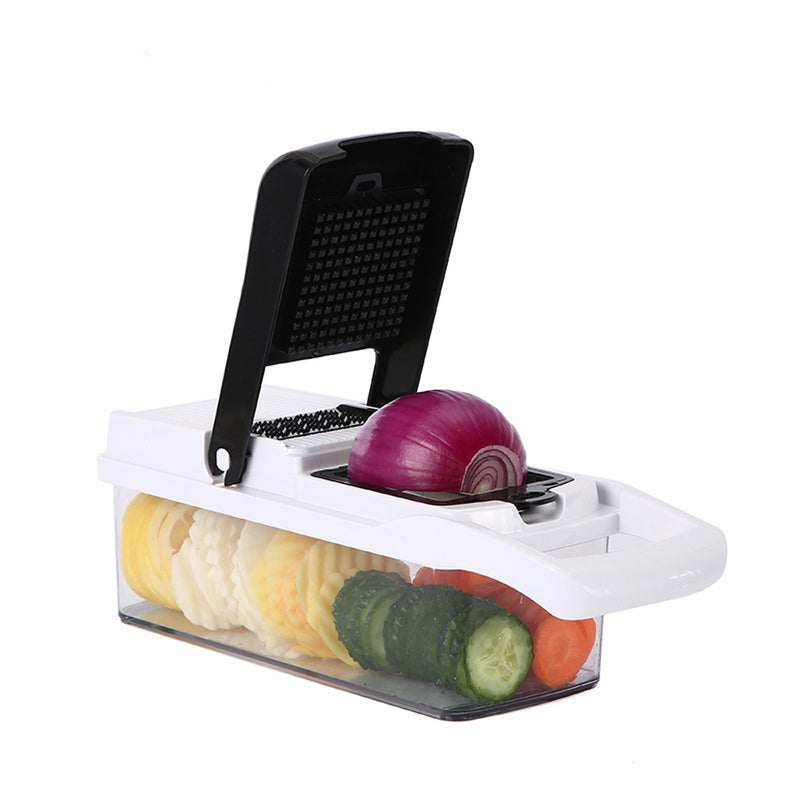 4 Blades Pro Vegetable Slicer and Dicer with Container_0