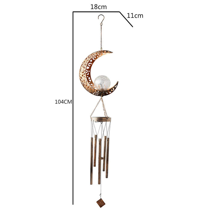 Solar Outdoor Rustic Hanging Decorative Wind Chime_12