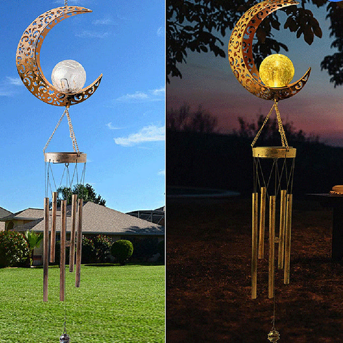 Solar Outdoor Rustic Hanging Decorative Wind Chime_15