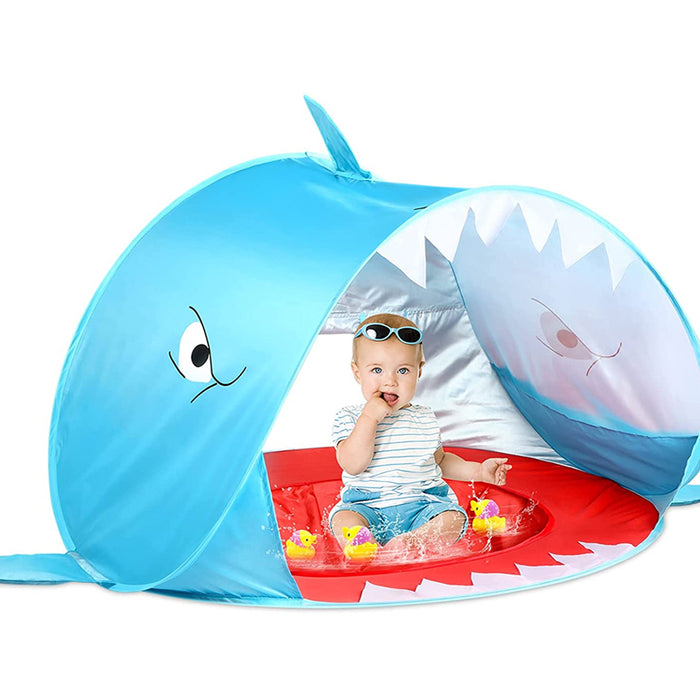 Baby Beach Shark Tent with Shallow Dipping Pool_2