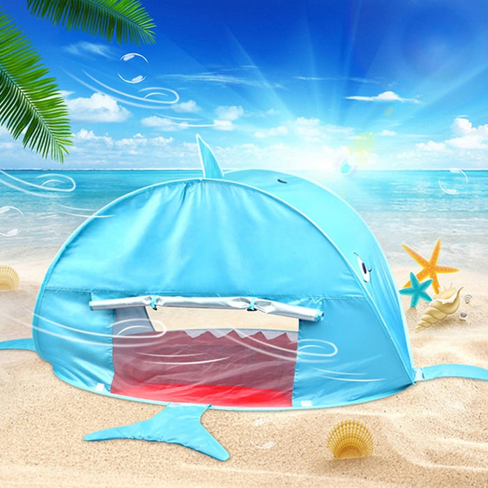 Baby Beach Shark Tent with Shallow Dipping Pool_6