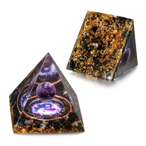 Natural Obsidian Stone Healing Energy Chakra Pyramid_5