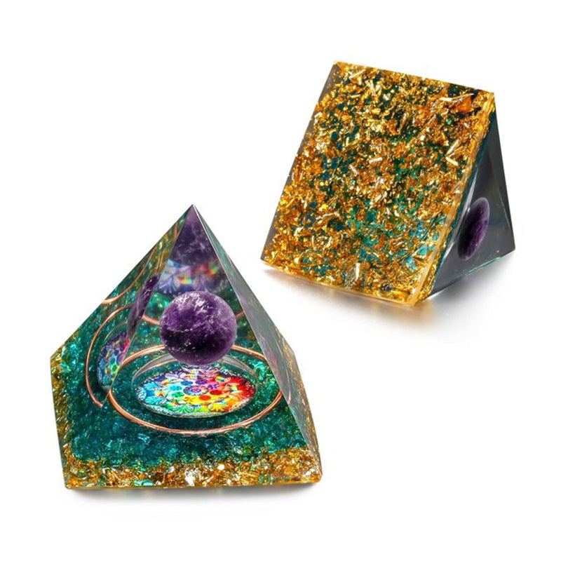Natural Obsidian Stone Healing Energy Chakra Pyramid_7