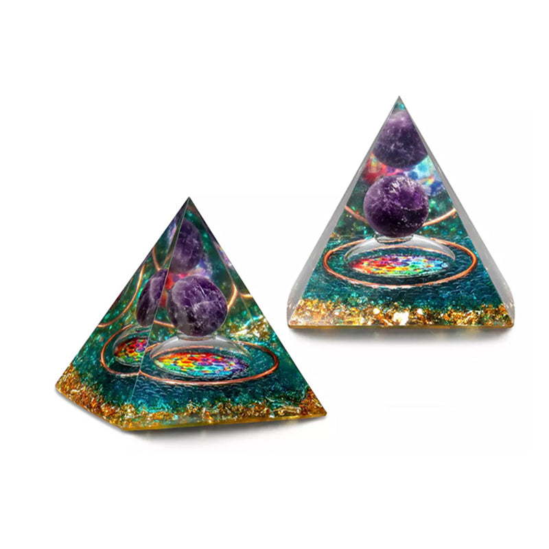 Natural Obsidian Stone Healing Energy Chakra Pyramid_1