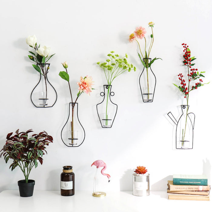 Creative Wire Hanging Nordic Minimalist Wall Vase Planter_6