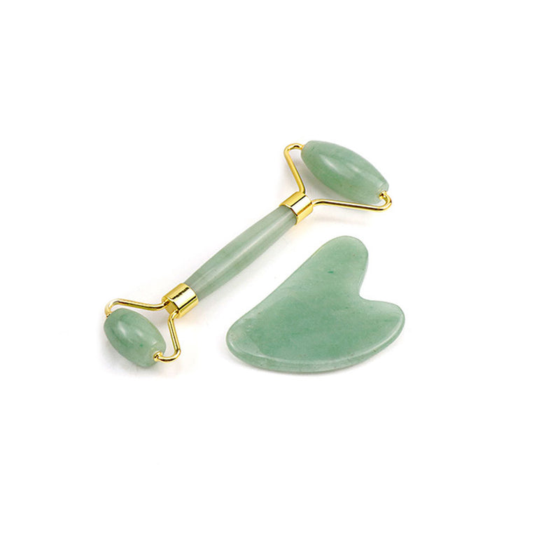 Jade Roller Gua Sha Scraper Facial Roller Massager_5