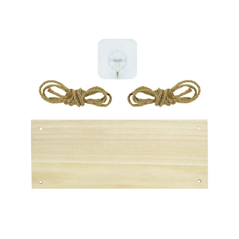 Rustic and Minimalist Hanging Wooden Corner Shelf_3