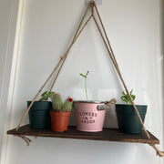 Rustic and Minimalist Hanging Wooden Corner Shelf_7