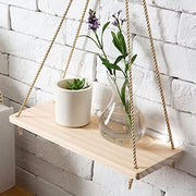 Rustic and Minimalist Hanging Wooden Corner Shelf_15