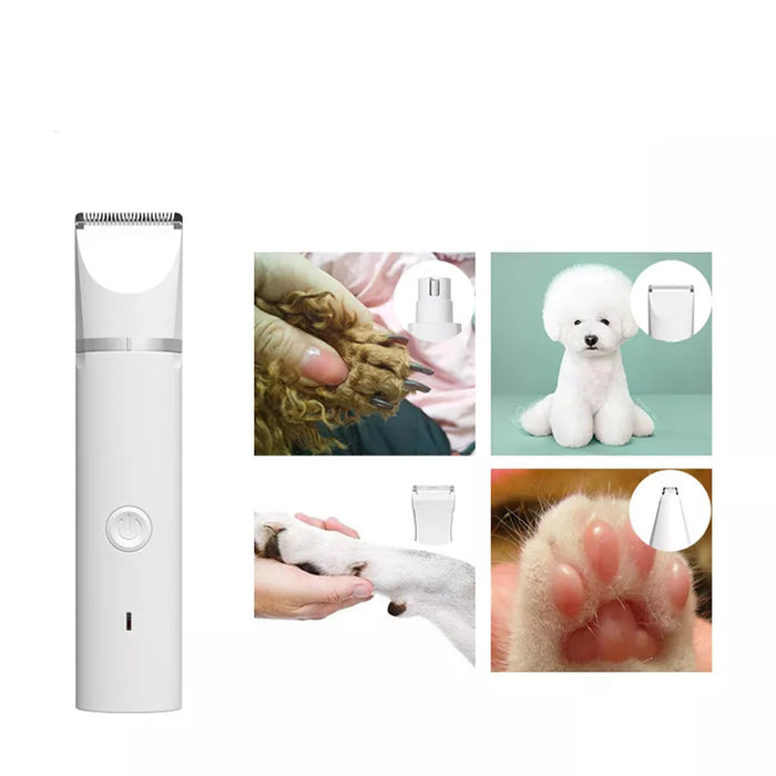 USB Rechargeable 4-in-1 Pet Nail and Hair Grooming Kit_3