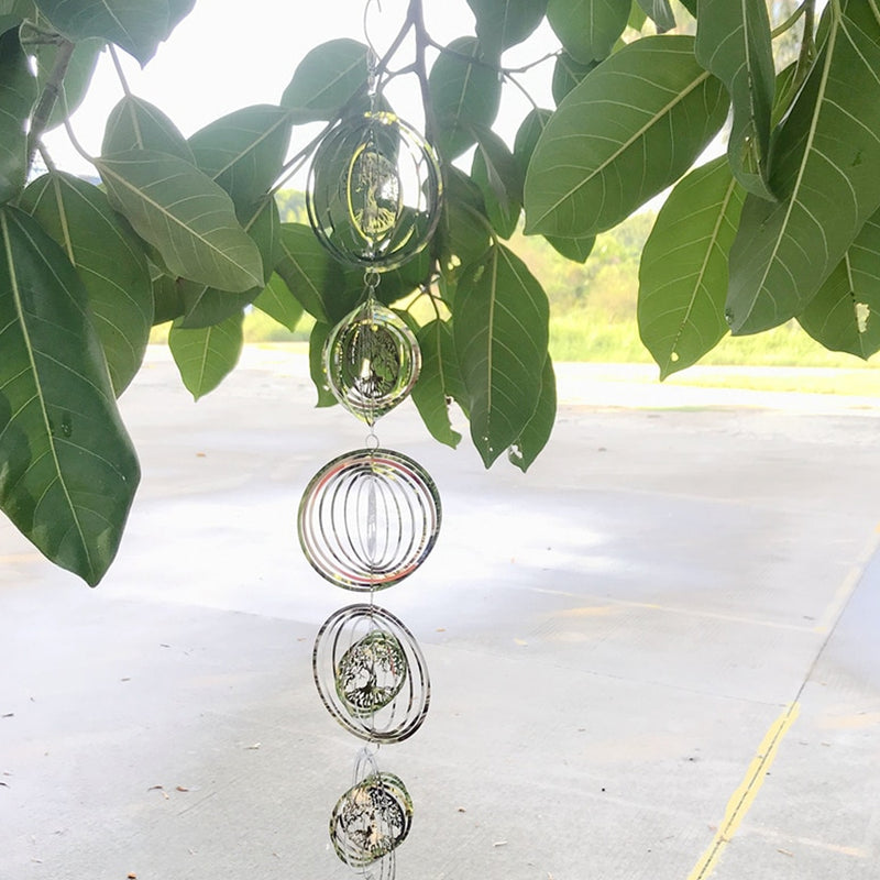 Tree of Life Rotating Wind Chime Outside Home Decor_13