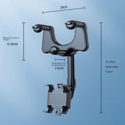360° Rotating Bracket Car Rearview Mirror Mobile Holder_7