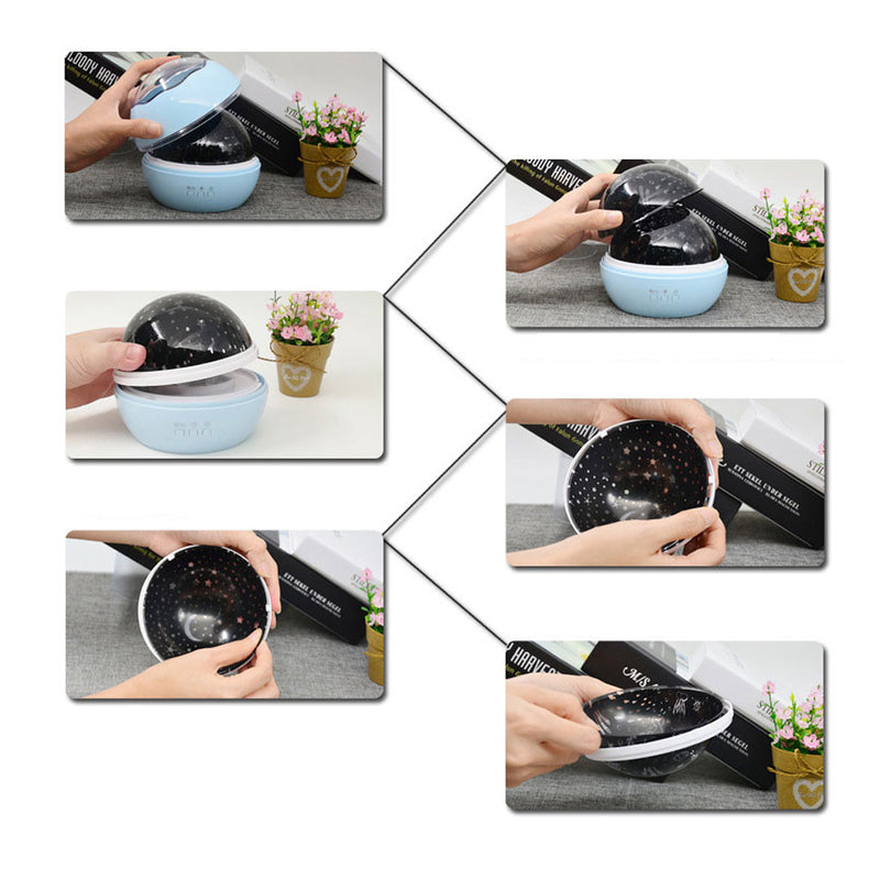 LED Night Light Galaxy Projector Star Lamp- USB Powered_5