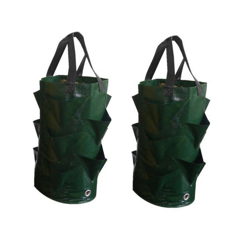 2/4 Pack 3L Hanging Strawberry Planter Aerial Gardening Grow Bag_2