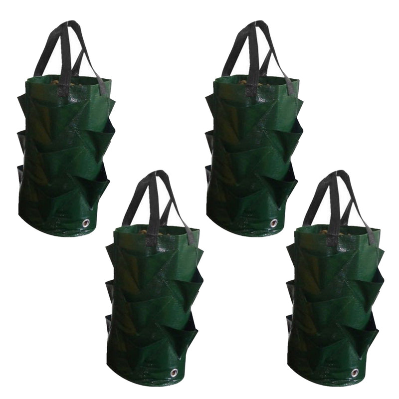 2/4 Pack 3L Hanging Strawberry Planter Aerial Gardening Grow Bag_3