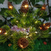 Solar Powered Christmas Tree Pine Cone Holiday Garden Lights_7