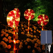 Solar Powered Candy Cane Lollipop Christmas Stake Lights_8