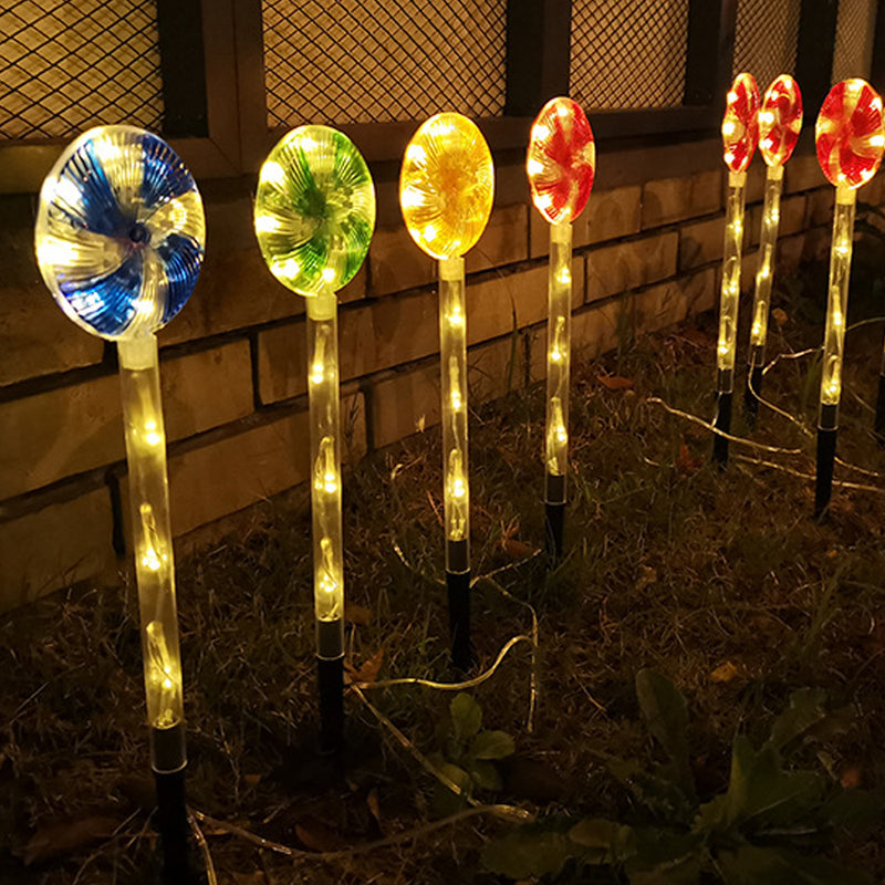 Solar Powered Candy Cane Lollipop Christmas Stake Lights_11
